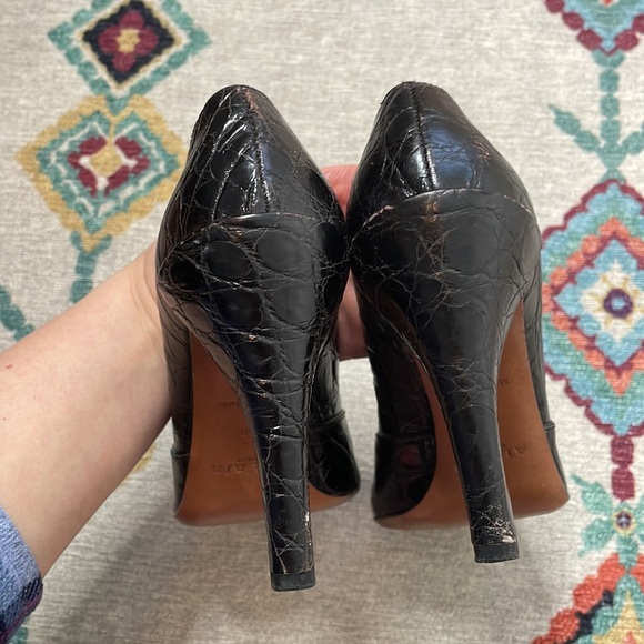 Alaia Open Toe Croc pumps - Picture 8 of 10